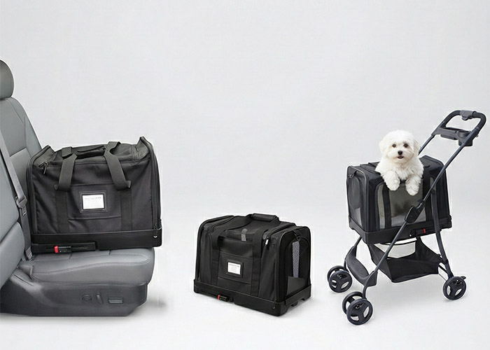 3-in-1 ISOFIX Pet Travel System configurations