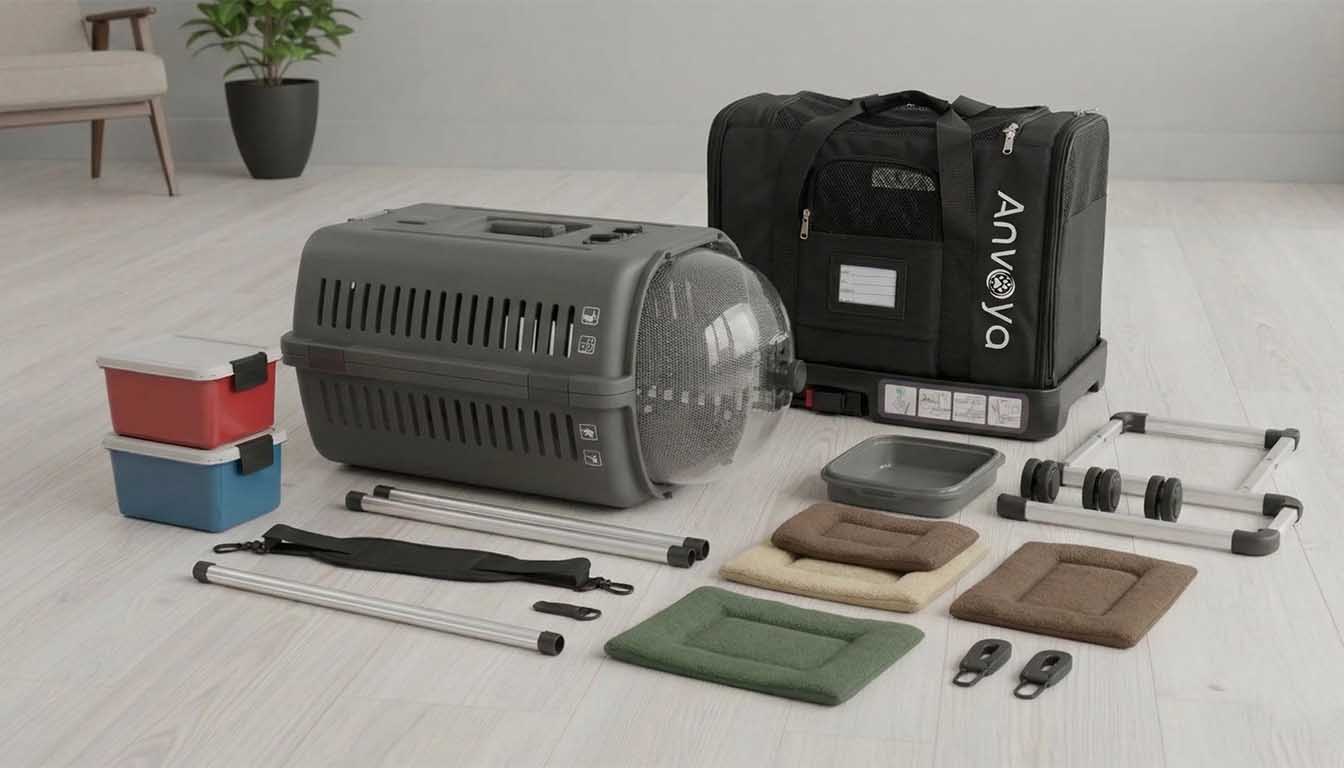 Modular pet travel system components