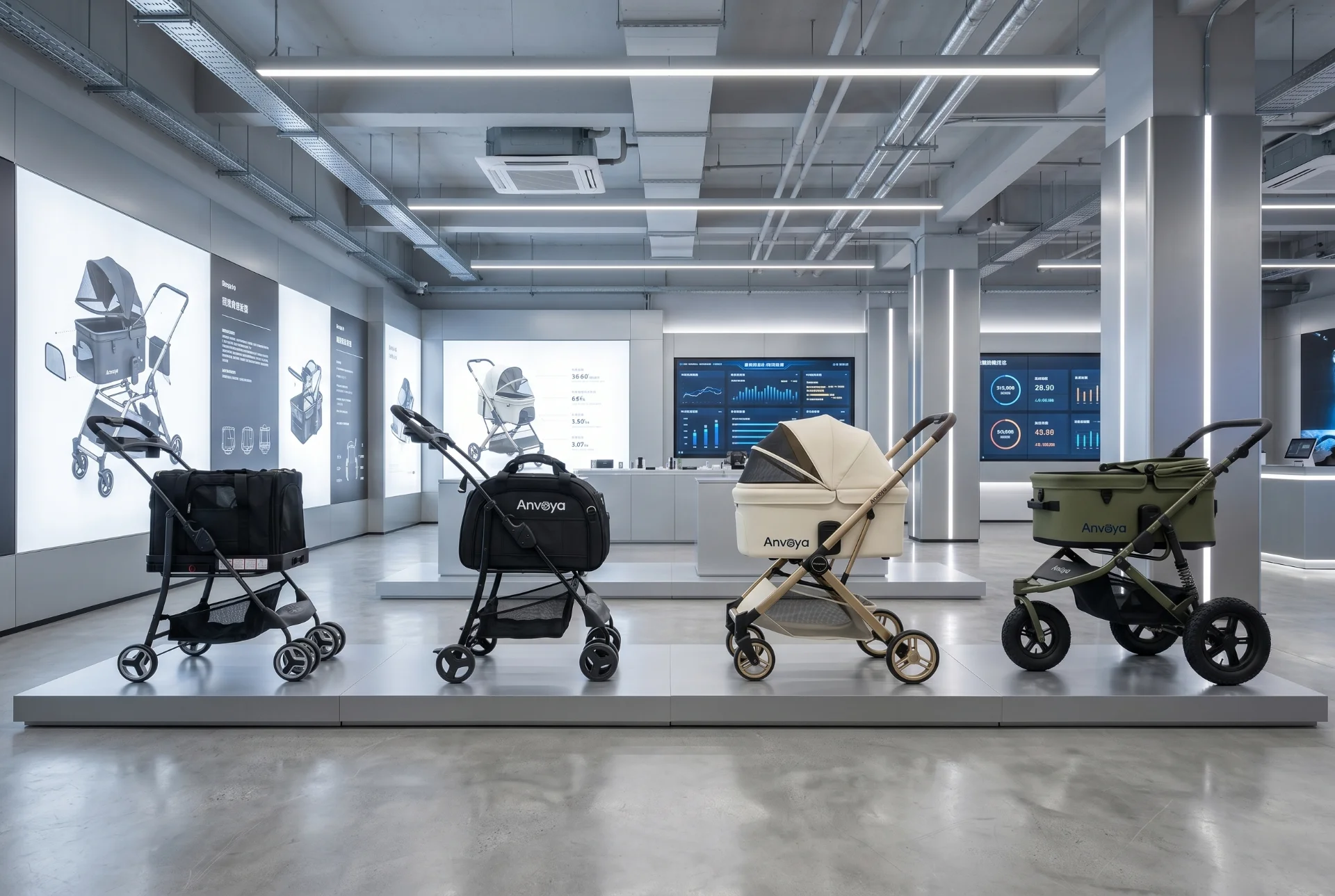 Different pet stroller designs for Asian, European, Nordic and South American markets