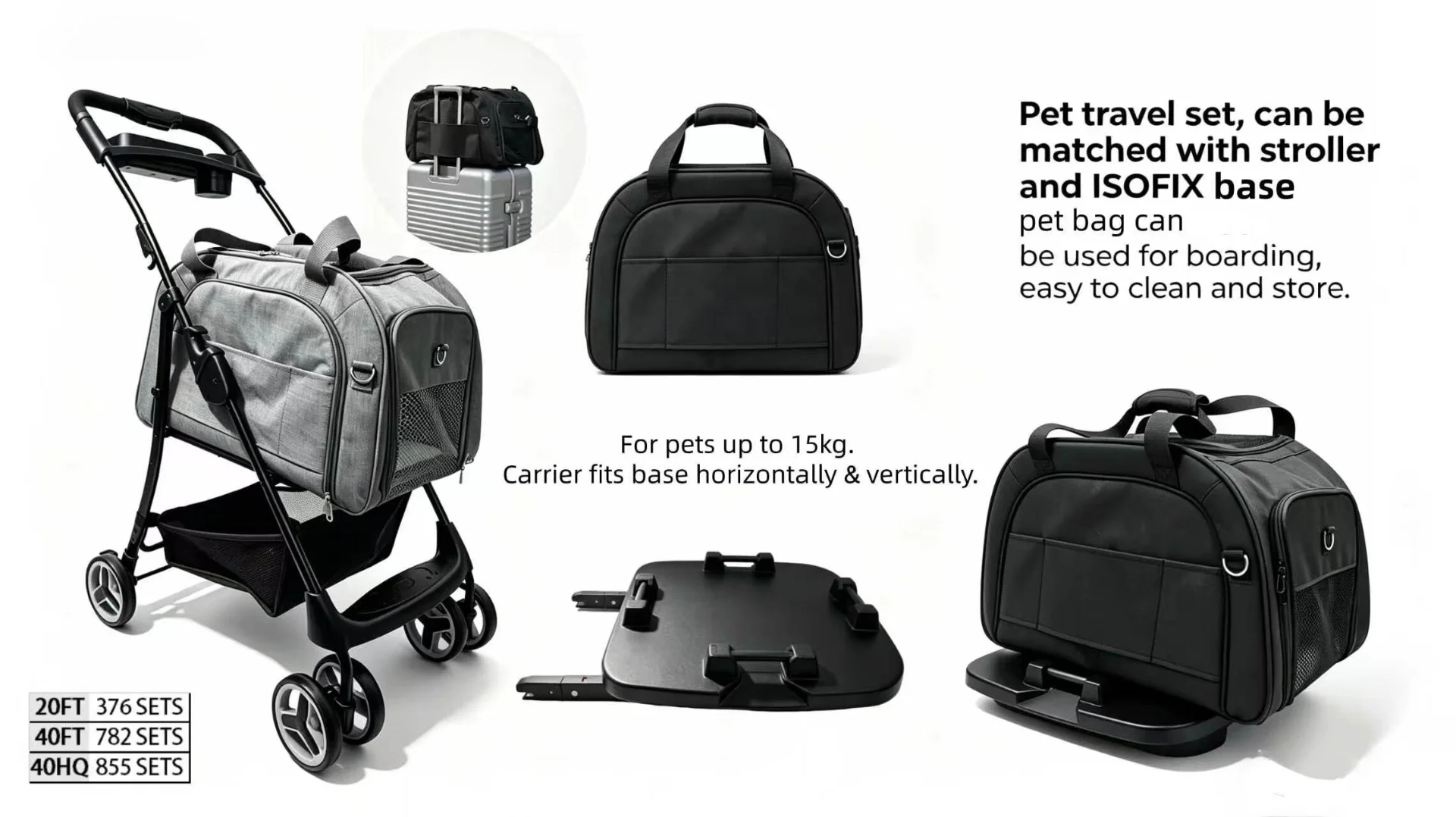 BASE-X connected with a market-adjusted stroller and carrier for a Chilean distributor