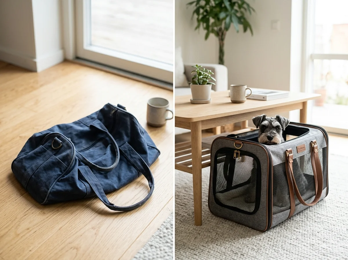Controlled flexibility versus structural collapse in a soft-sided airline pet carrier