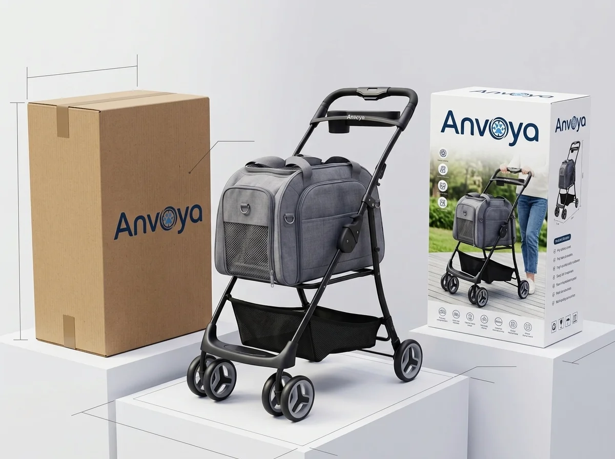 ecommerce and retail packaging for pet travel product