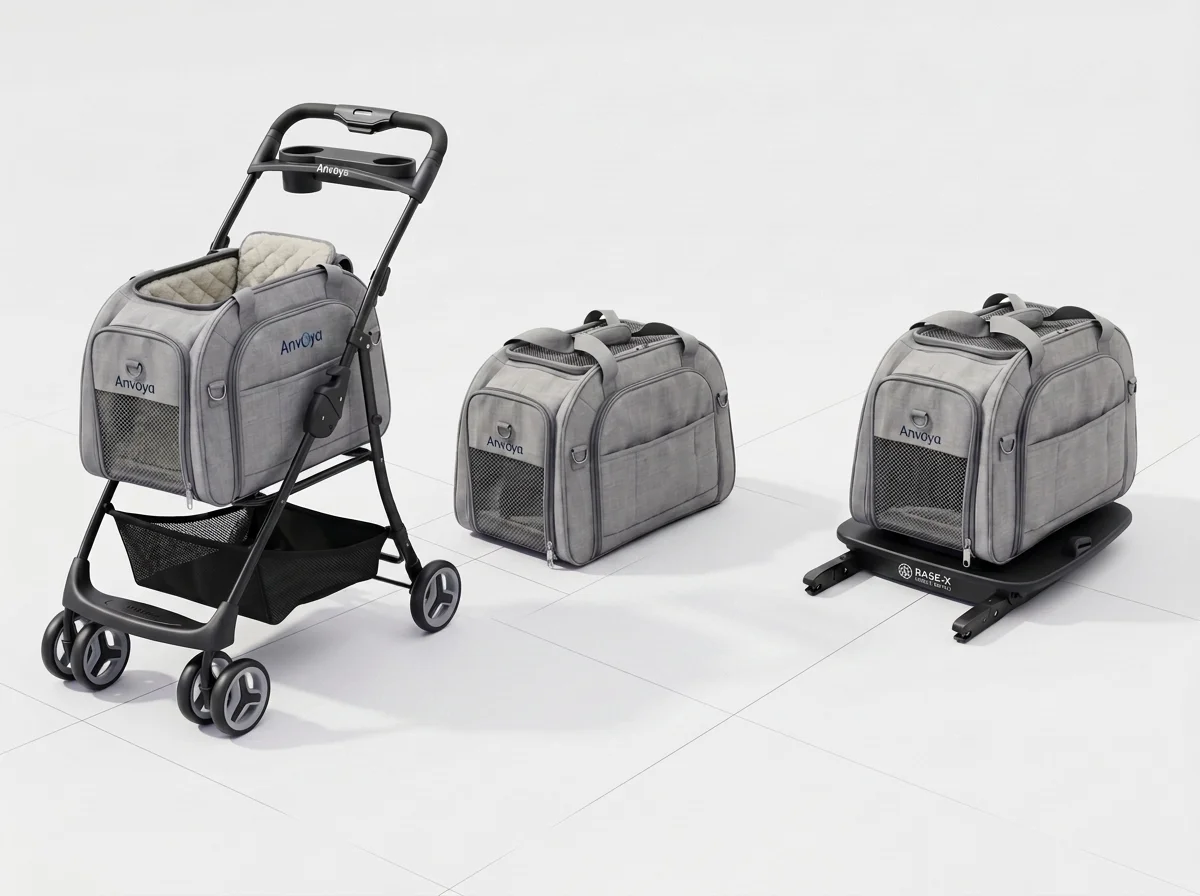 Anvoya differentiated pet travel product configurations