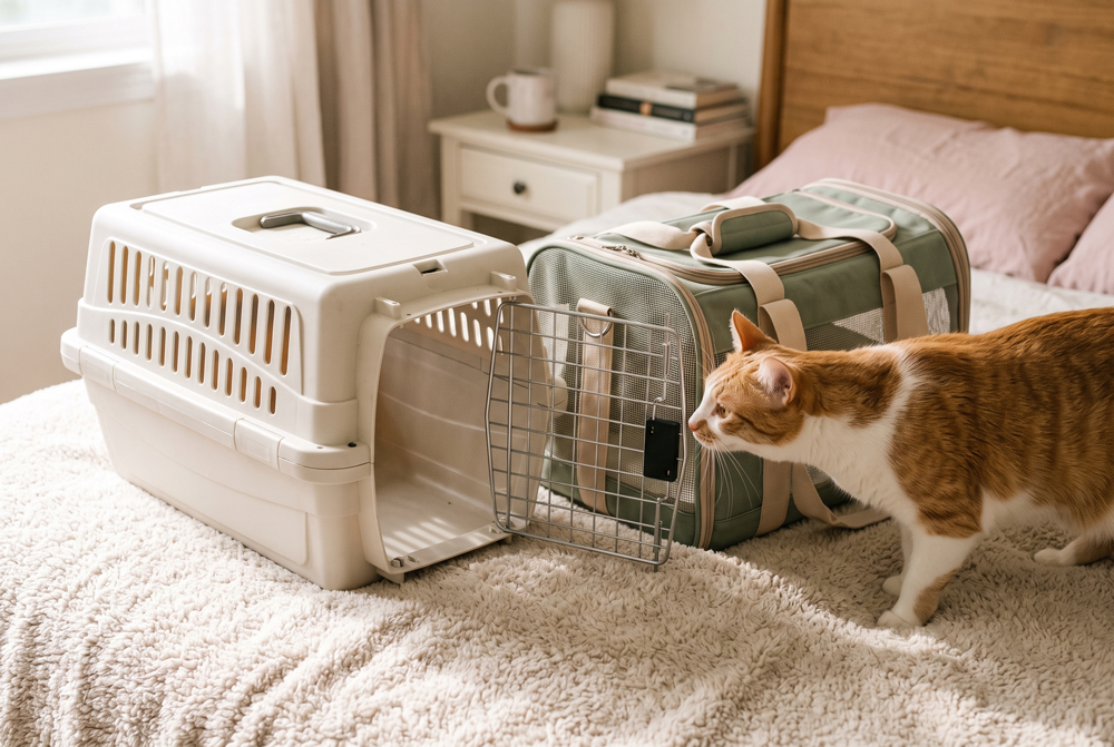 hard cat carriers compared with soft cat carriers for pet travel