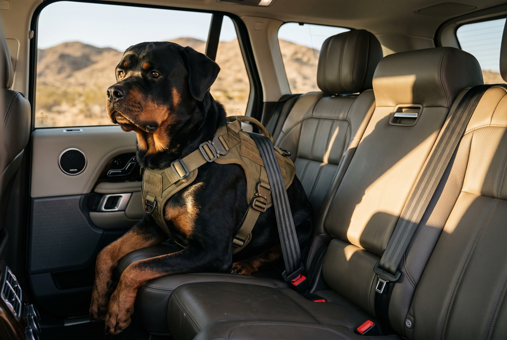 how dog seat belts work with harness and vehicle anchor
