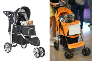 3-wheel jogger pet stroller outdoor, 4-wheel compact pet buggy city