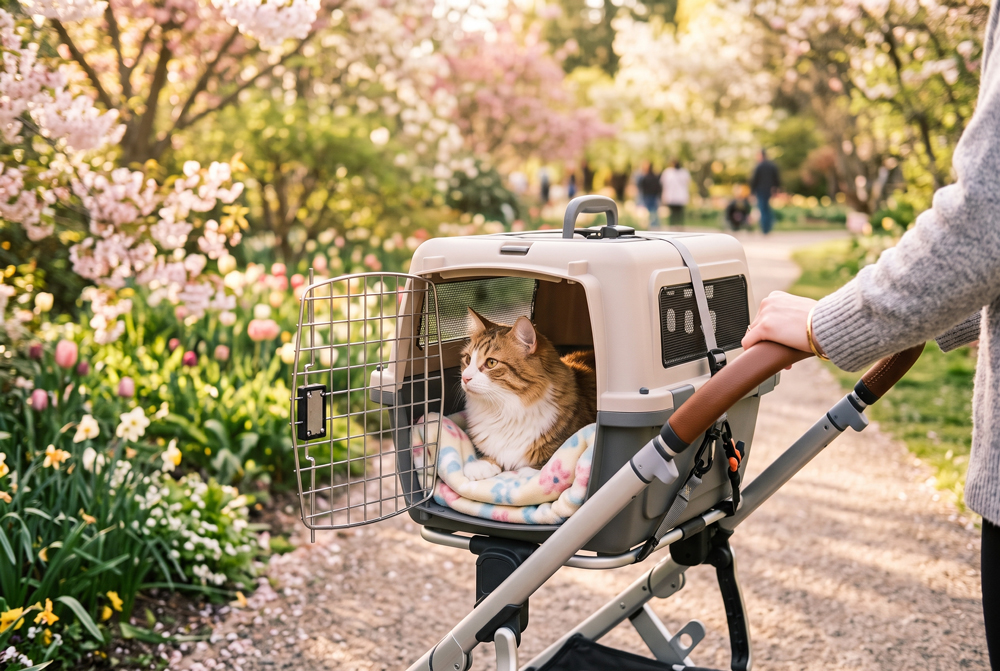 hard cat carriers modular vehicle-ready stroller-compatible travel system